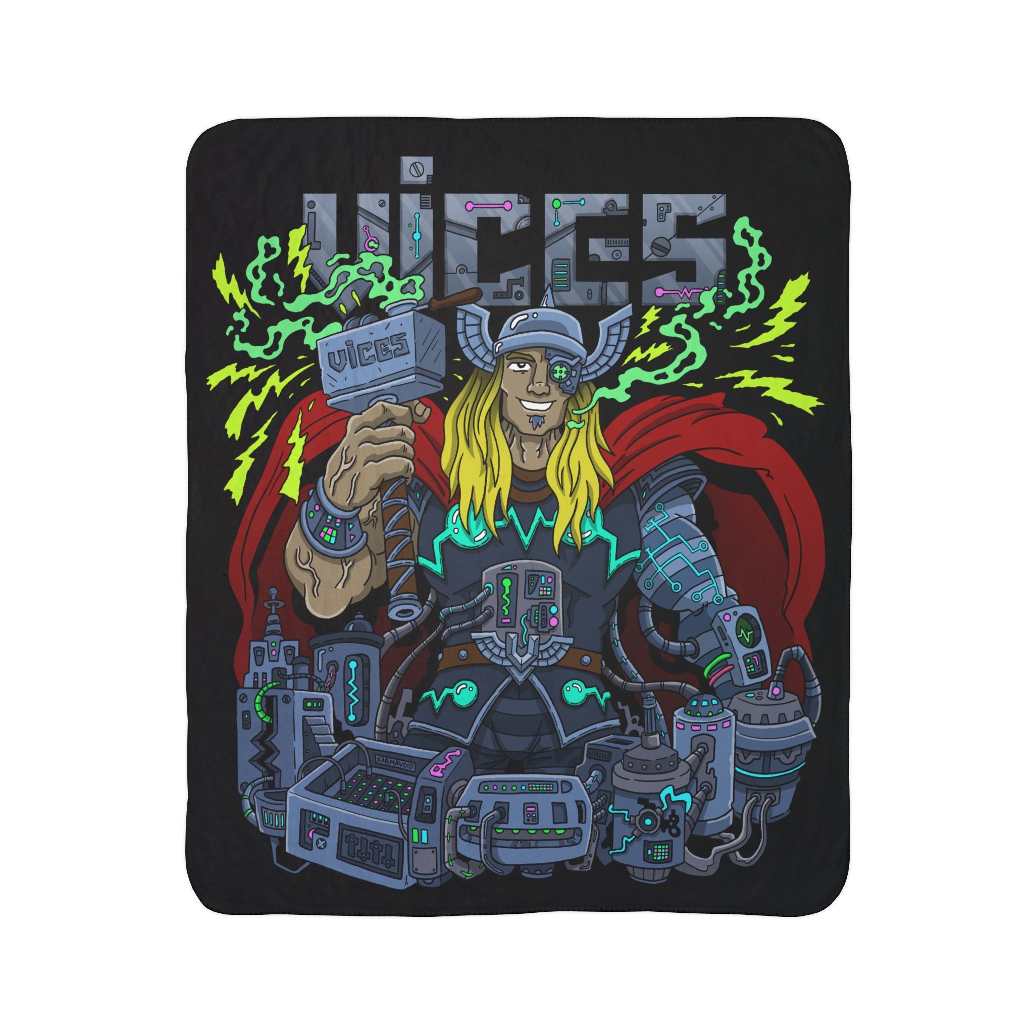 Vices ThundaPunk Fleece Sherpa Blanket