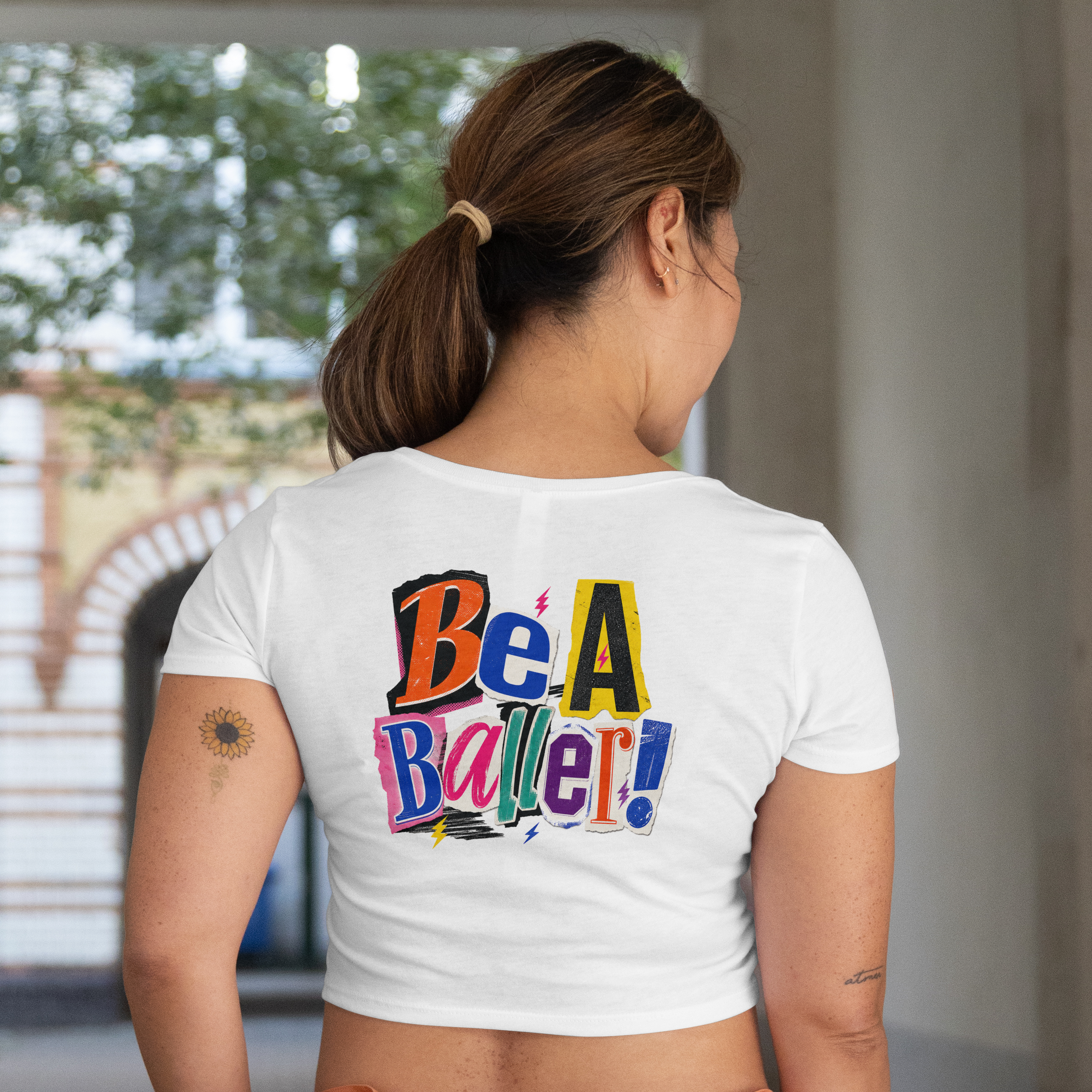 Vices Cyber Be A Baller Crop Tee