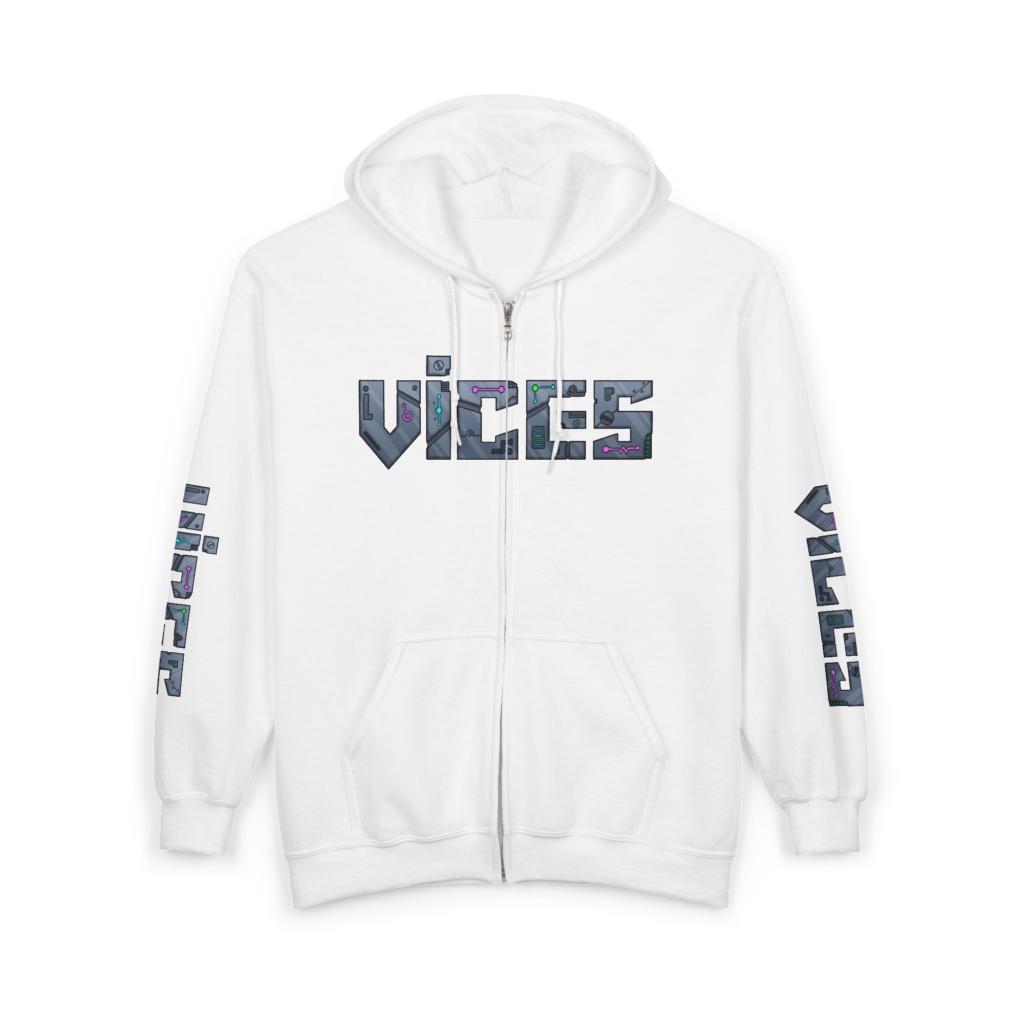 Vices Cyber-Logo Zip Hoodie