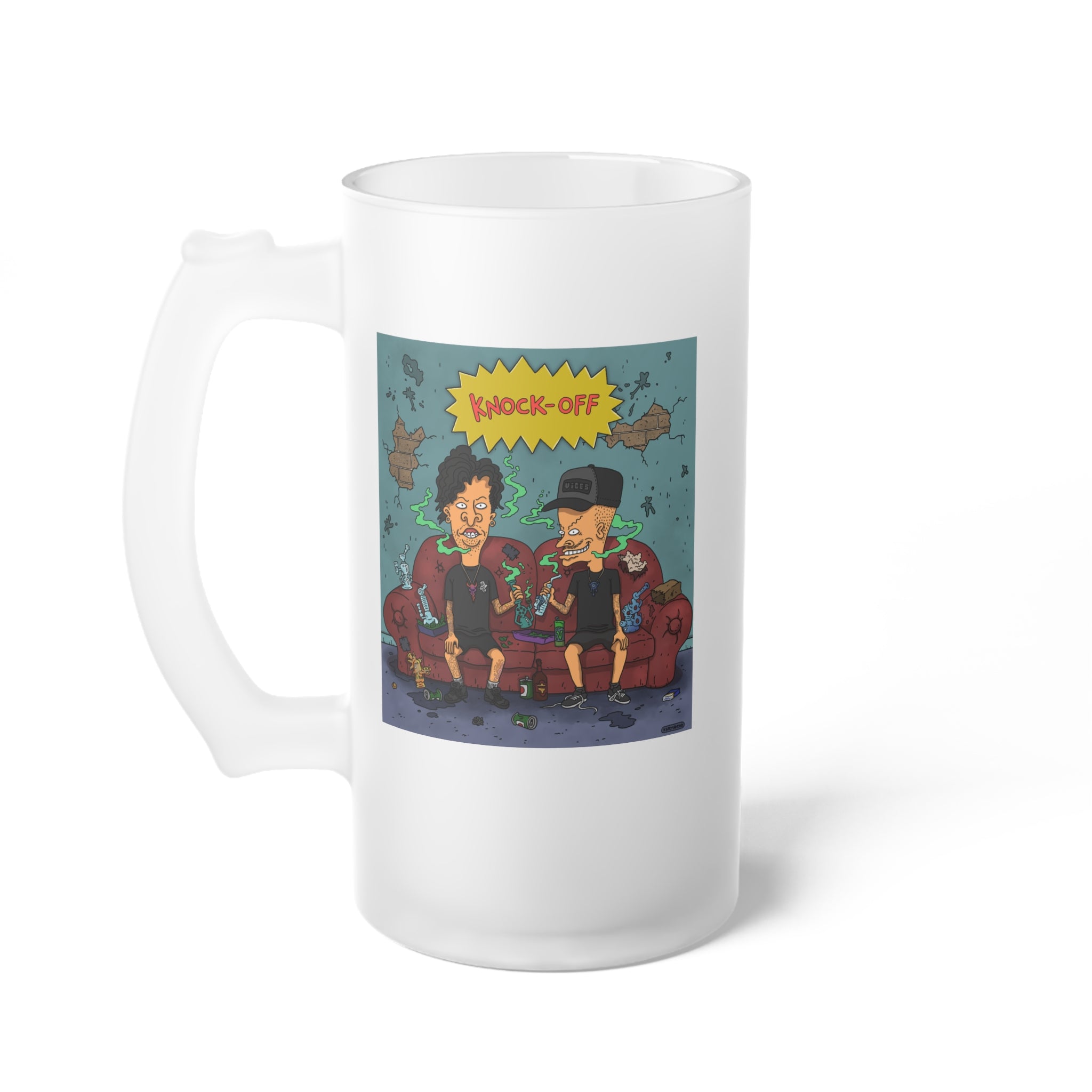 Knock Off Frosted Glass Beer Mug