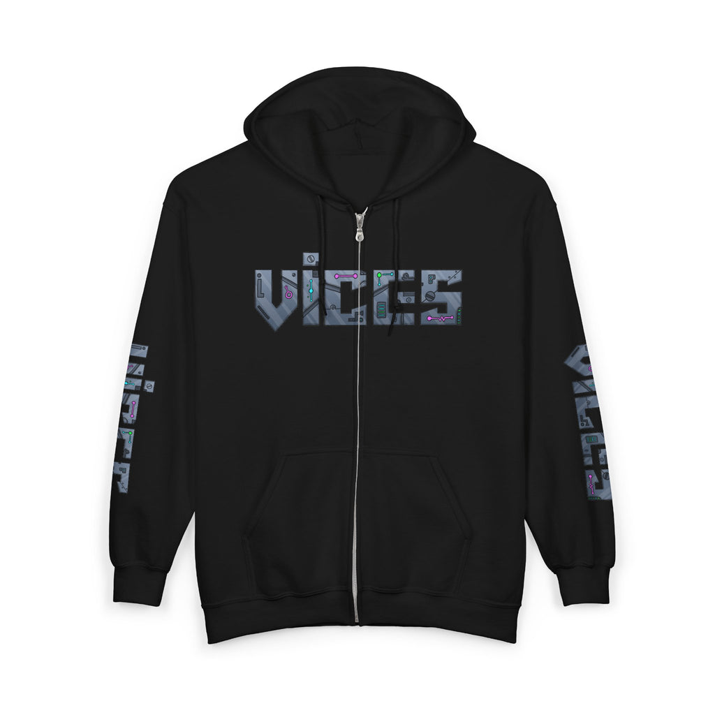 Vices Cyber-Logo Zip Hoodie