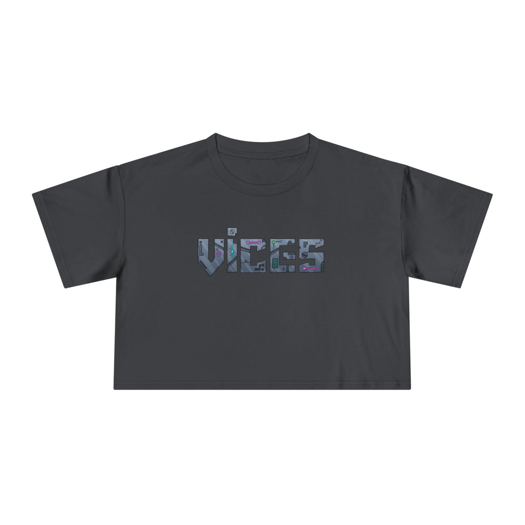 Vices Cyber-Logo Crop Tee