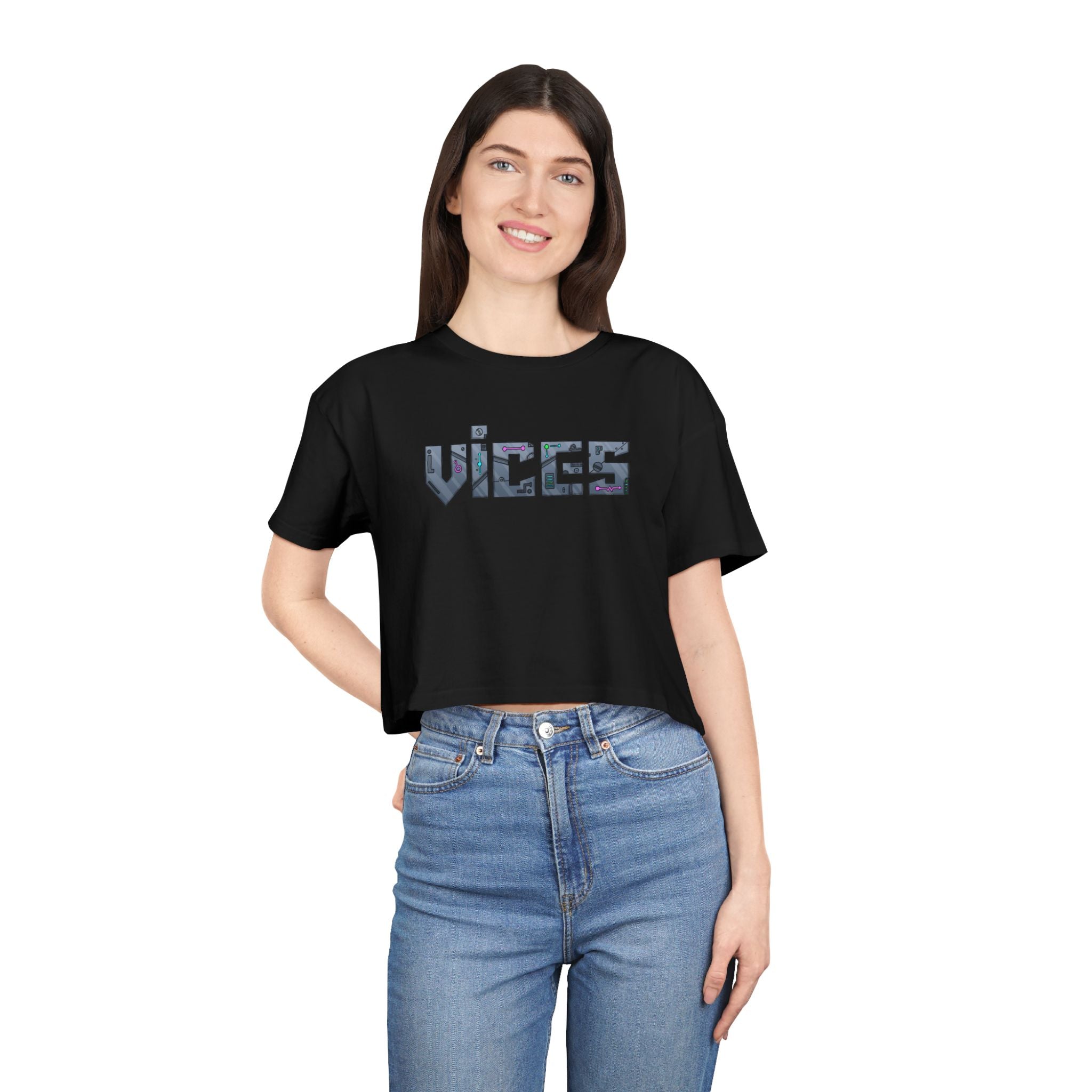 Vices Cyber Be A Baller Crop Tee