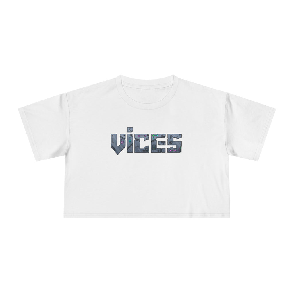 Vices Cyber-Logo Crop Tee