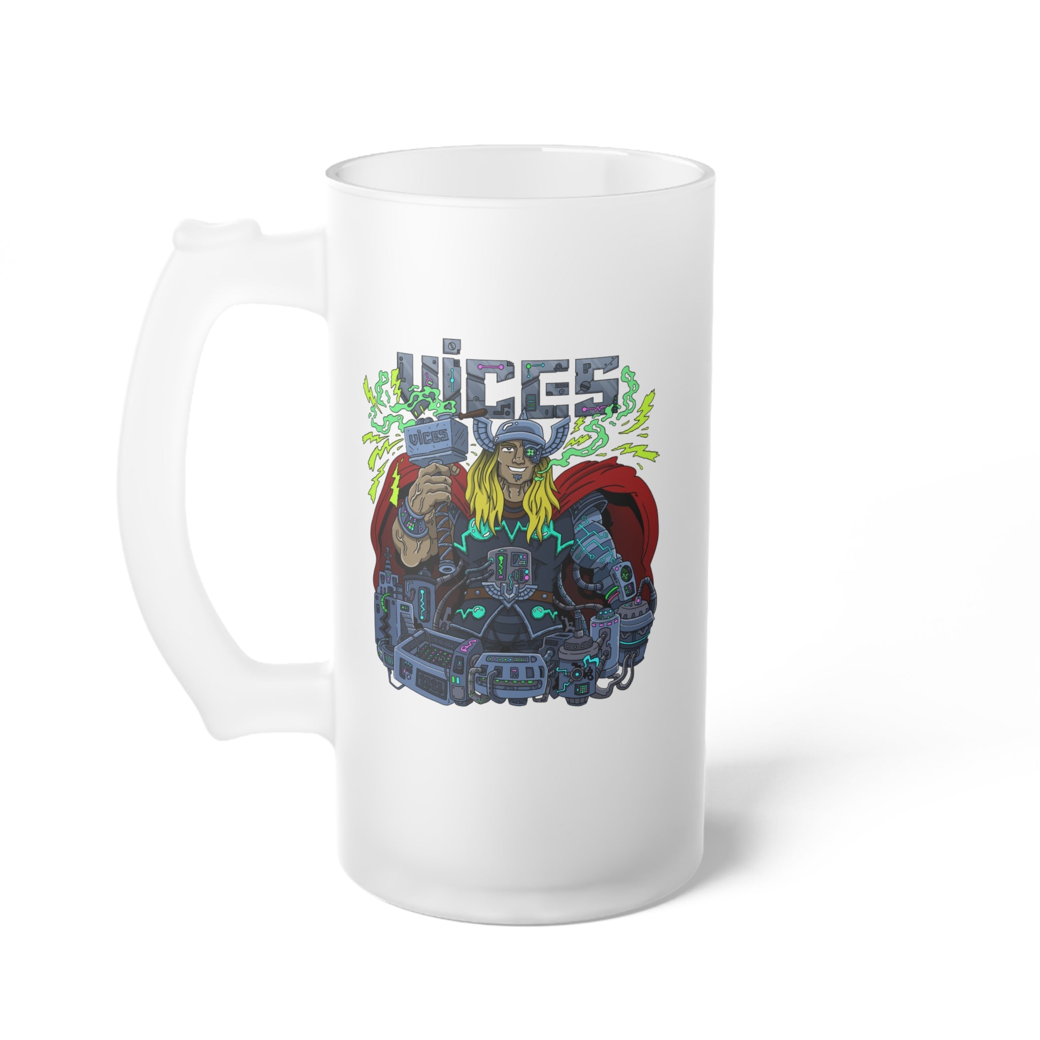 Vices ThundaPunk Frosted Glass Beer Mug