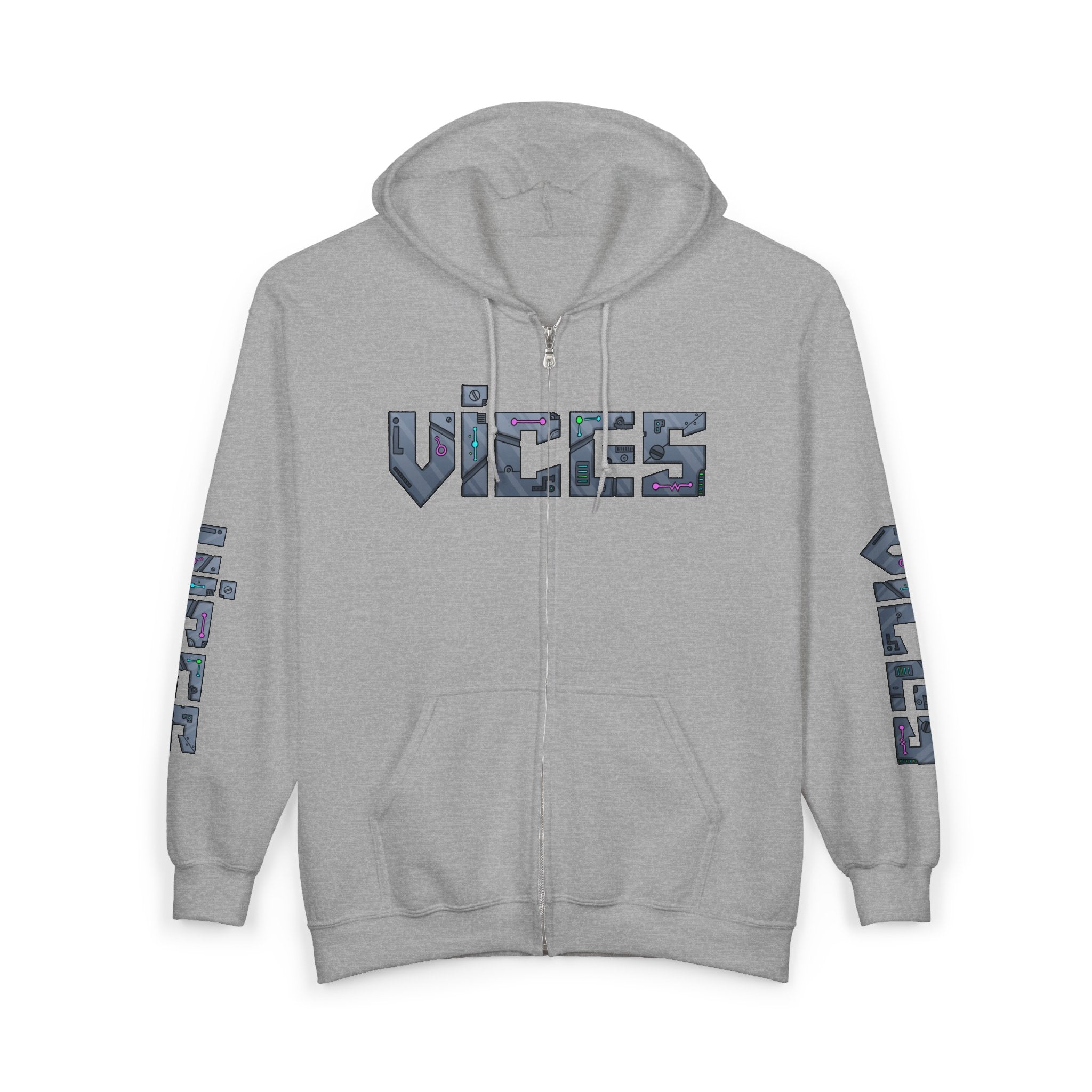 Vices Cyber-Logo Zip Hoodie