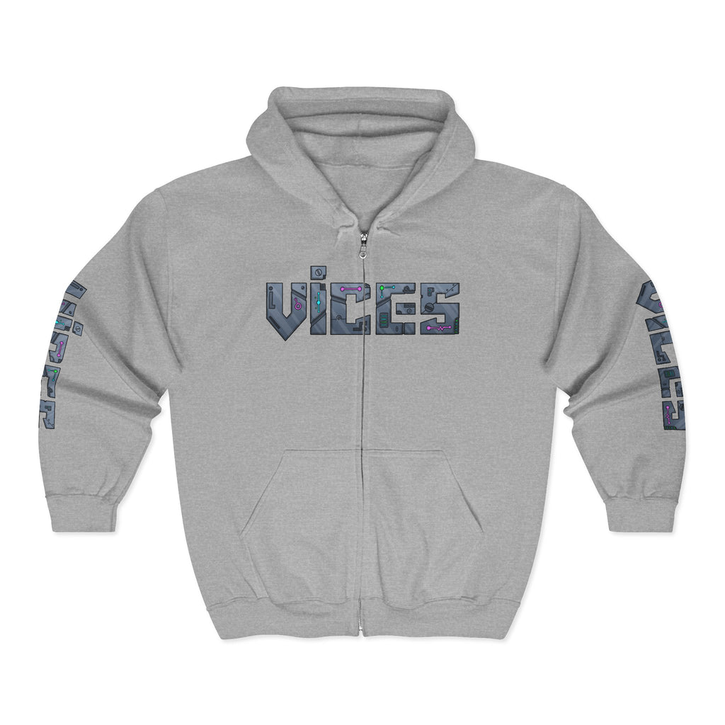 Vices Cyber-Logo Zip Hoodie