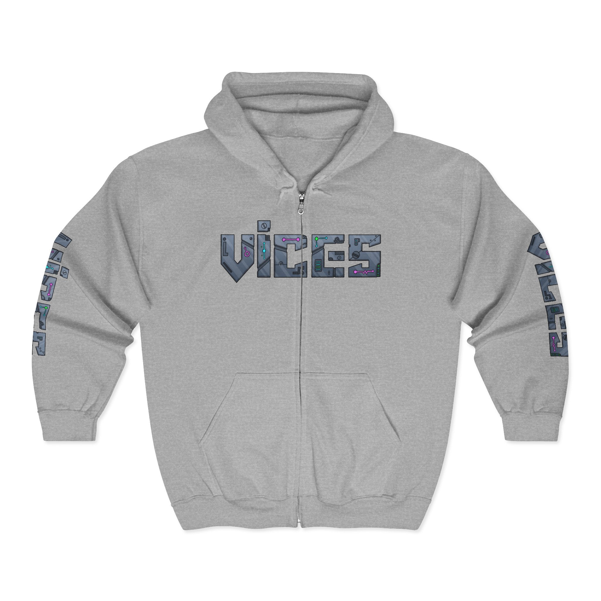 Vices Cyber-Logo Zip Hoodie