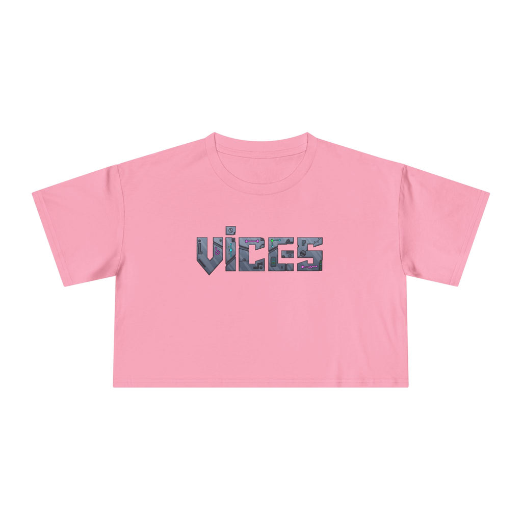 Vices Cyber-Logo Crop Tee