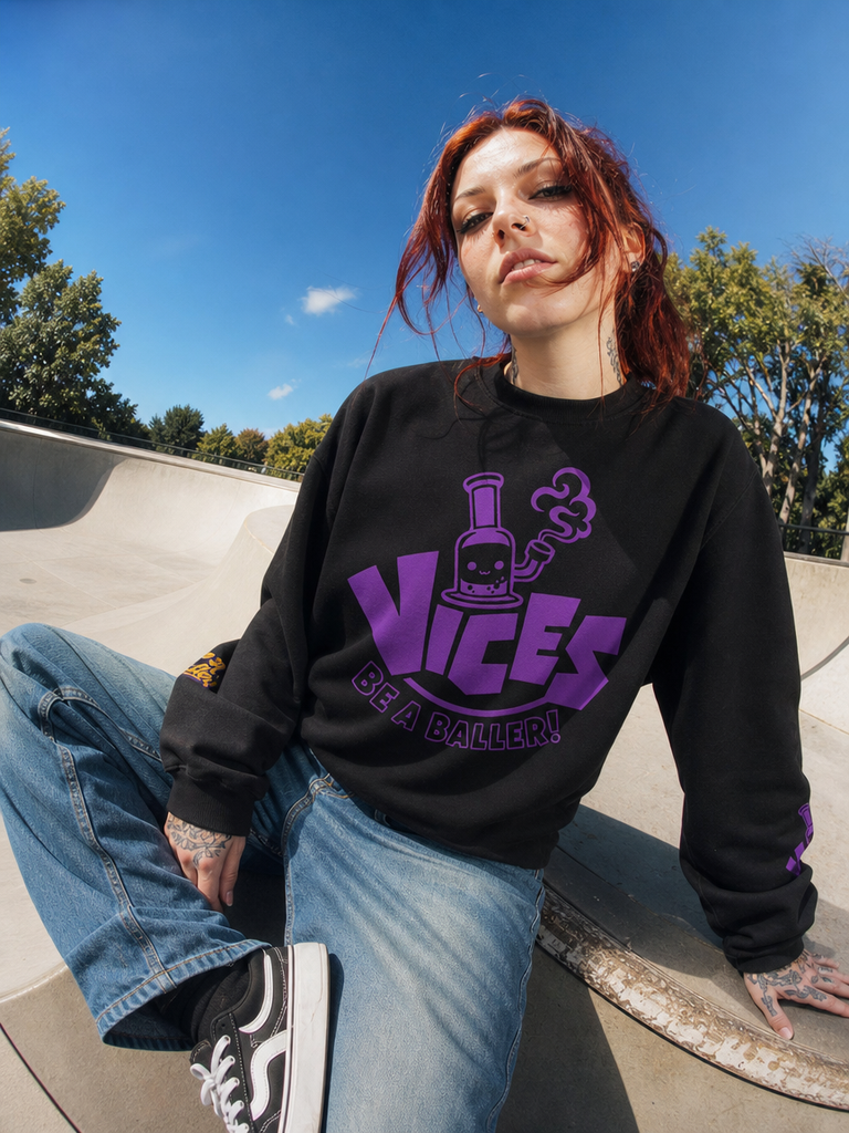 Kawaii Vices Be A Baller Crewneck